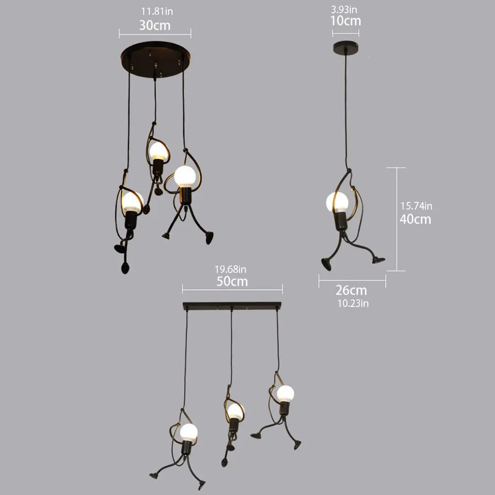 

LED Pendant Lights Creative Cartoon Hanging Lamp Chandelies Modern Minimalist Indoor Light Fitting For Bedroom Loft Restaurant