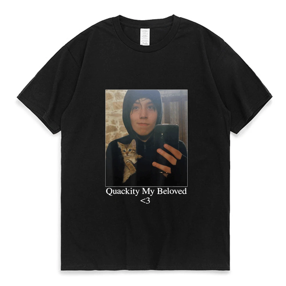 

Funny Quackity My Beloved Print T Shirt Men Women Kawaii Geek Casual Loose Tee Shirt Male EU Size Breathable Cotton T-shirt New