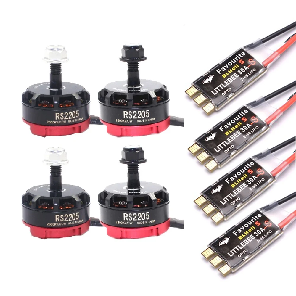

RS2205 2300KV CW & CCW бесщеточный двигатель и FVT Littlebee 30A BLHeli-s SPRING ESC для FPV Racing Quad Motor FPV мультикоптера