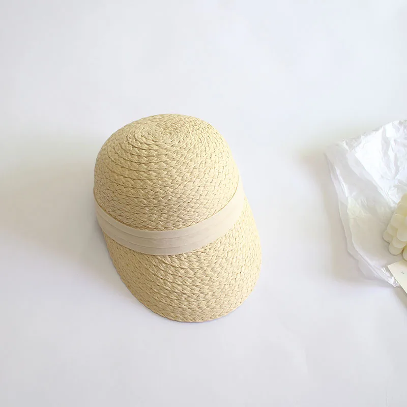 

Children Personality Summer Straw Bow Baby Girl Hat New Straw Boy Girl Solid Fashion Beach Sun Outdoor Peaked Cap 2-4Y 4-8Y