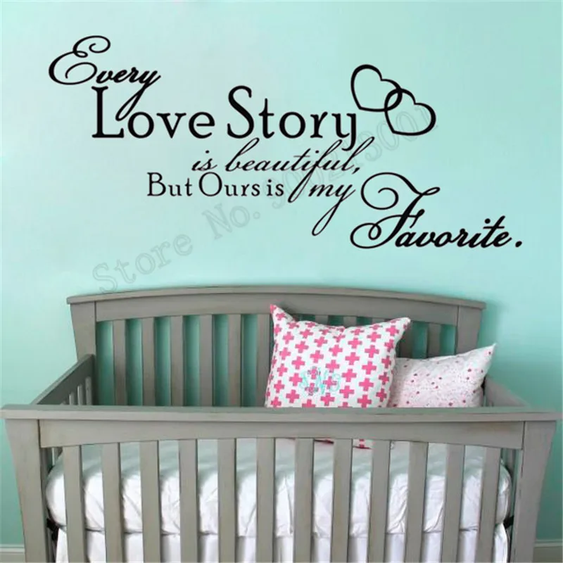 Виниловая художественная наклейка съемный декор стен Каждый история любви