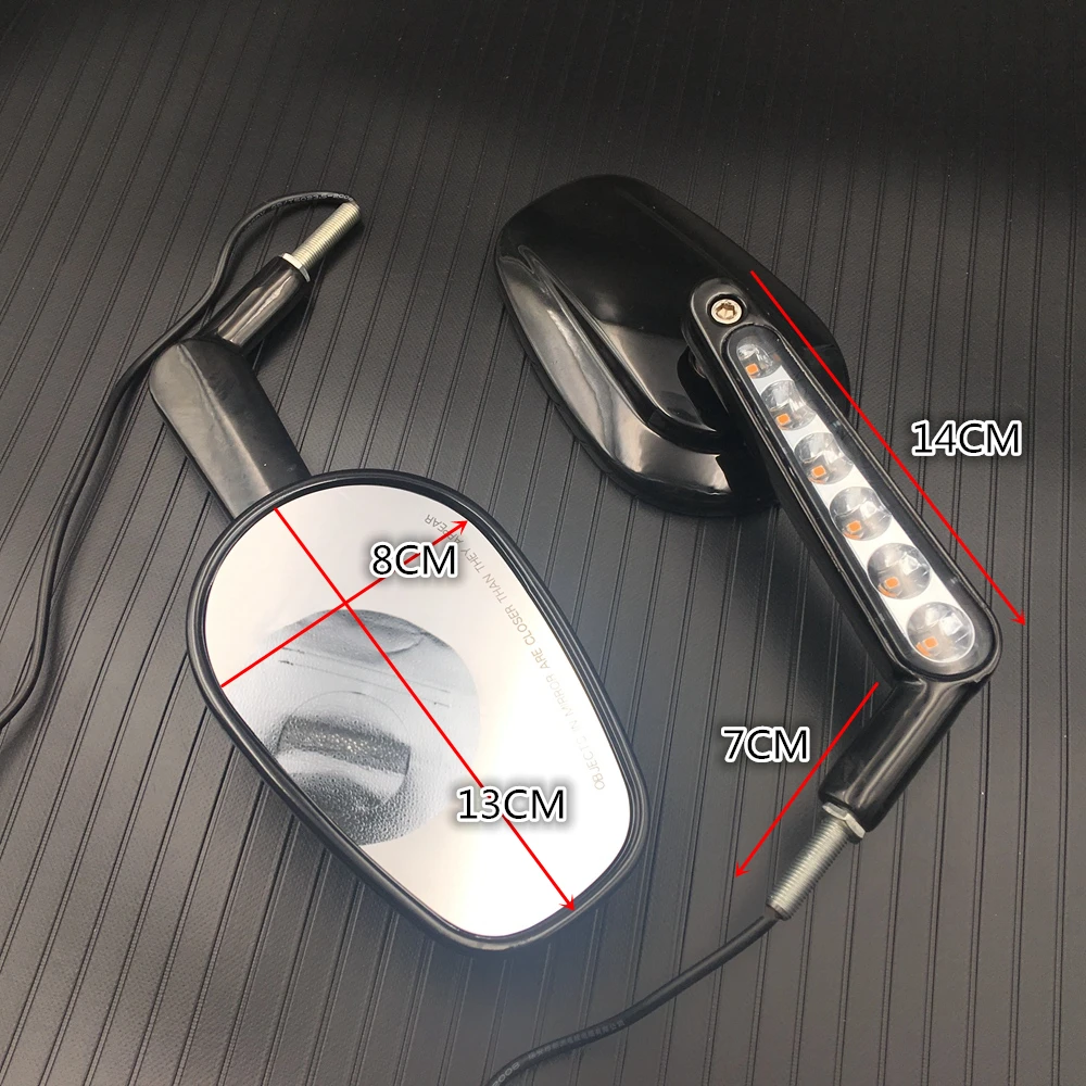 Зеркала заднего вида и светодиодный ные Передние Сигналы поворота для Harley Davidson