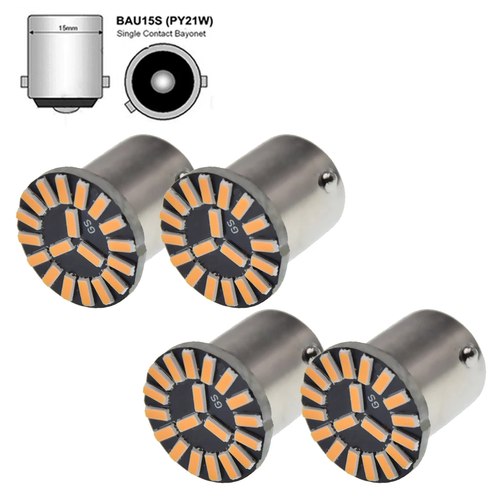 

2/4 шт., 1156, BA15S, BAU15S, Светодиодные Автомобильные сигнальные лампы белого янтарный, оранжевый, P21W, PY21W, 7507, автоиндикатор, лампа поворота, лампа заднего хода, 12 В постоянного тока