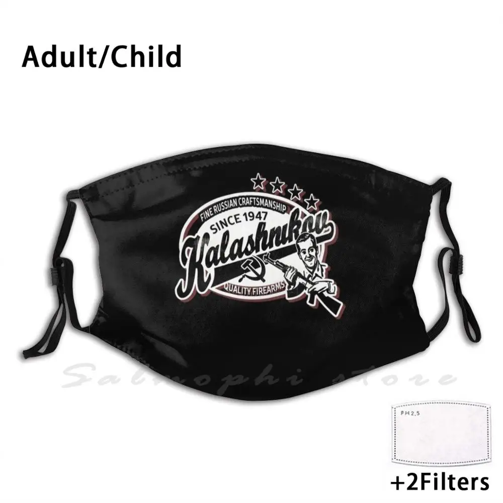 Маска многоразовая с фильтром Pm2.5 для лица забавным принтом в стиле СССР|Мужские