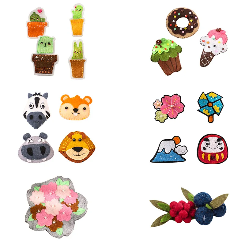 Сказочная декоративная Нетканая брошь DIY Материал посылка черника шпилька для