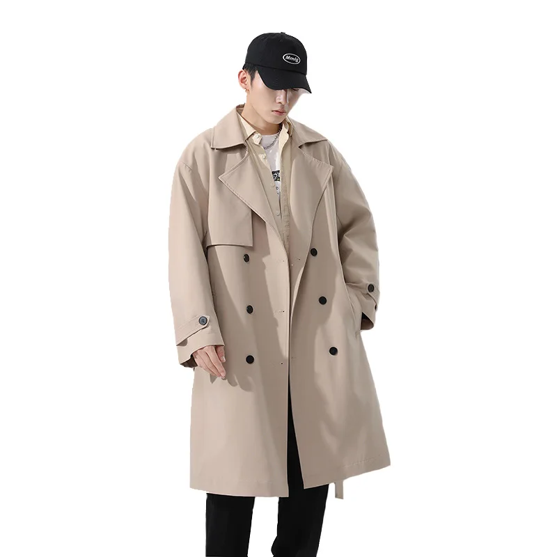 

Мужская Осенняя ветровка, повседневный X-long Тренч, мужское зимнее пальто, длинная куртка для мужчин