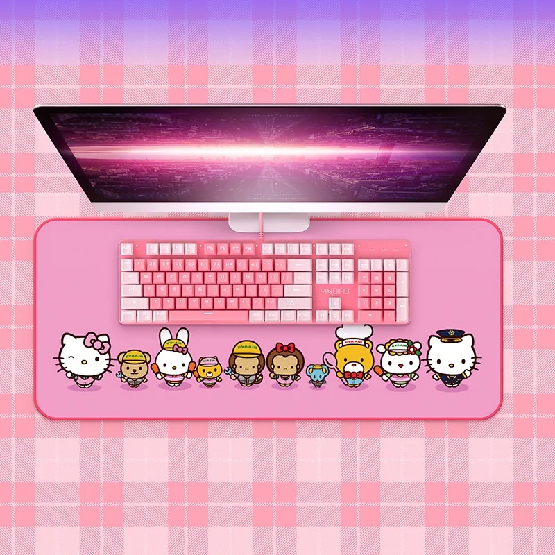 Коврик для мыши с принтом из мультфильма сердечки маленькой девочки супер