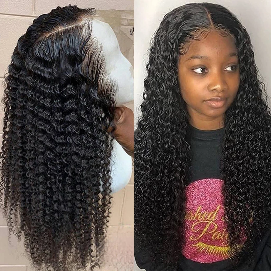 

Deep Wave Frontal Wig Curly Human Hair Wig Brazilian Remy Human Hair Wigs For Black Women Bob 30 Inch Water Wave Lace Front Wig