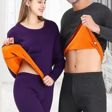 Winter Velvet Thick Thermal Underwear For Men WomanWinter Warm Layered Clothing Pajamas Set Thermal Set Male Long Johns Hot-Dry (1)