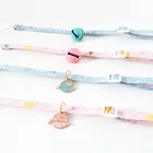 Ошейник с подвесками в виде кошек, милый ошейник с колокольчиками для щенков, собак, домашних животных, Геометрическая веревка, регулируемые аксессуары