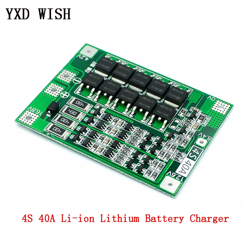 

4S 40A Li-ion Lithium Battery 18650 Charger PCB BMS Protection Board Balance 18650 For Drill Motor 14.8V 16.8V Lipo Cell Module