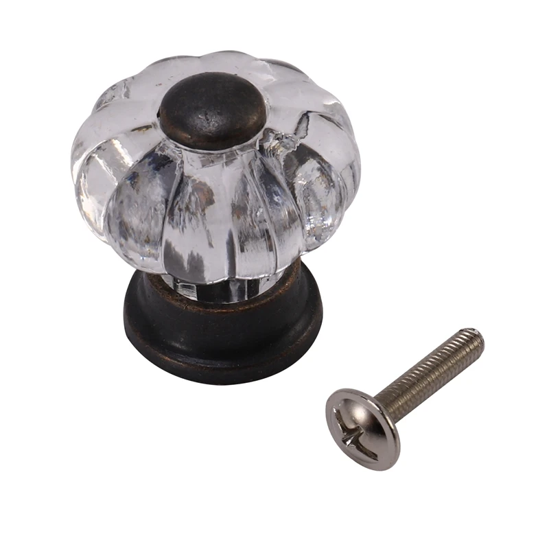 10Pcs Acrylic Pumpkin Cabinet Knobs Handles Pulls for Cabinets Cupboard Dresser Drawers Kitchen Furniture Or Kids Room Promot |