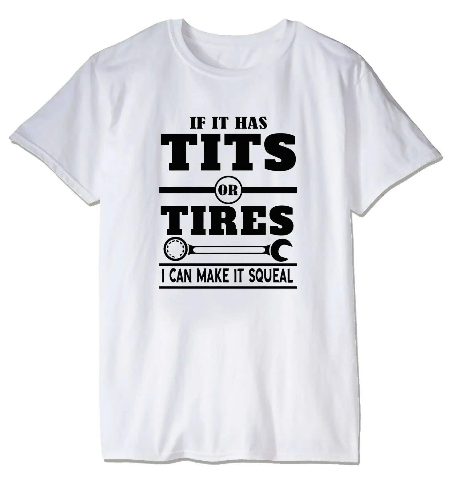 

TITS OR TIRES FUNNY OFFENSIVE RUDE TEES UNISEX T-SHIRT