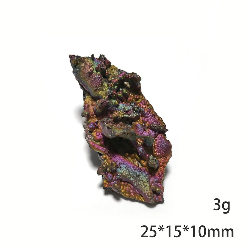 

3g B4-1 Природный Радуга Лимонит минеральные образца Коллекция обучения формы, провинция Гуандун, Китай (материк)