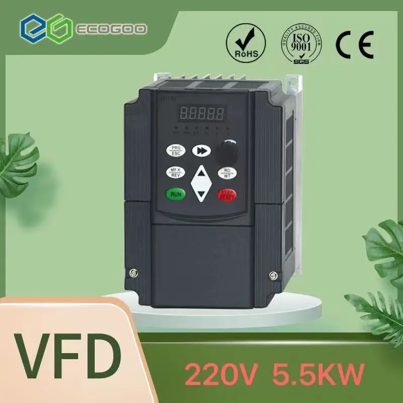 VEVOR 0,75/1,5/2,2/3,0/4,0/7.5KW 220V VFD частотно-регулируемый привод с ЧПУ с частотно-регулируемым приводом электродвигательного привода преобразователь для фрезерный станок с CNC фрезерные