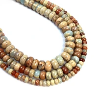 natural stone agates beads small circle shape abacus loose spacer beads for jewelry making necklace diy bracelet accessories