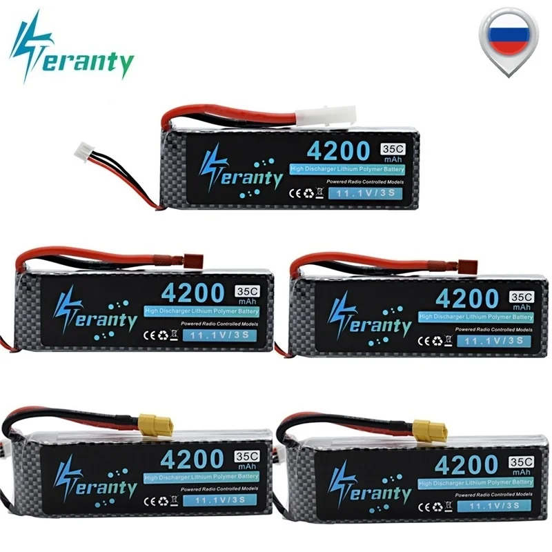 5 шт./компл. 3s 11 1 v 4200maH Lipo батарея Макс 60C для RC автомобилей вертолетов самолетов