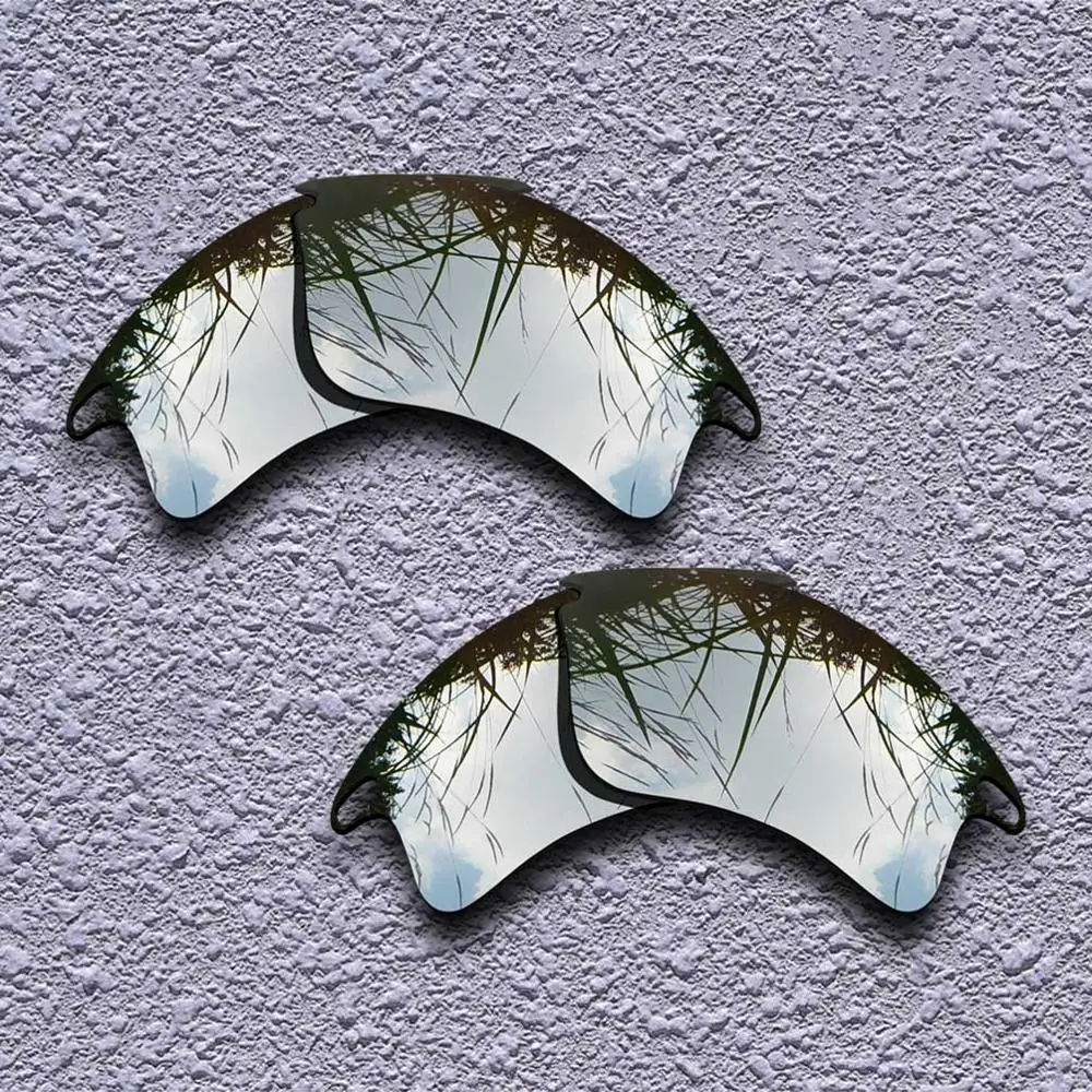 Silver-Silver 2 Pairs Polarized Replacement Lenses for Oakley Fast Jacket XL Sunglasses- Multiple Choices - Цвет линз: Silver-Silver
