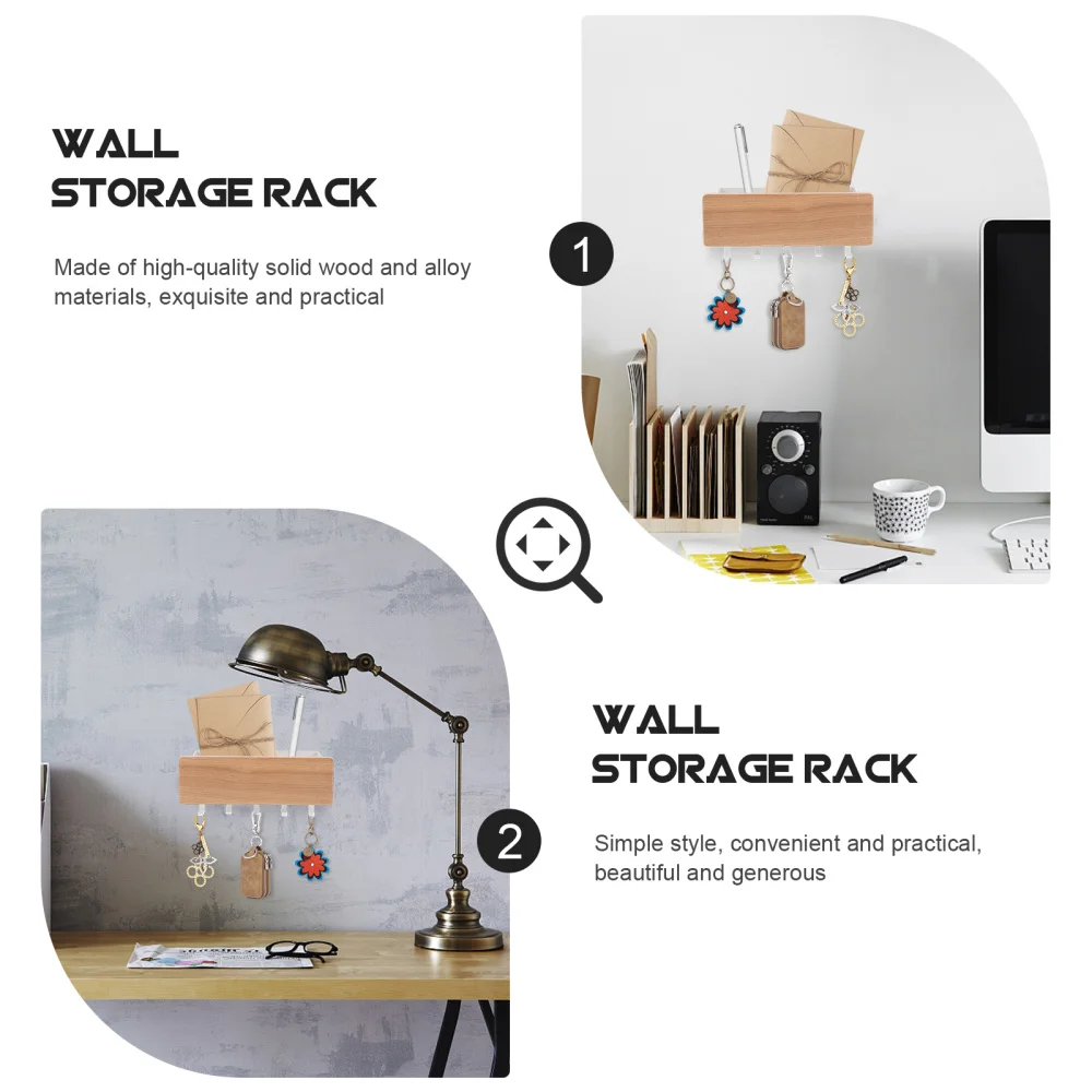 

1pc Wall-mounted Metal Hook Storage Shelf Metal Hooks Display Shelf for Home