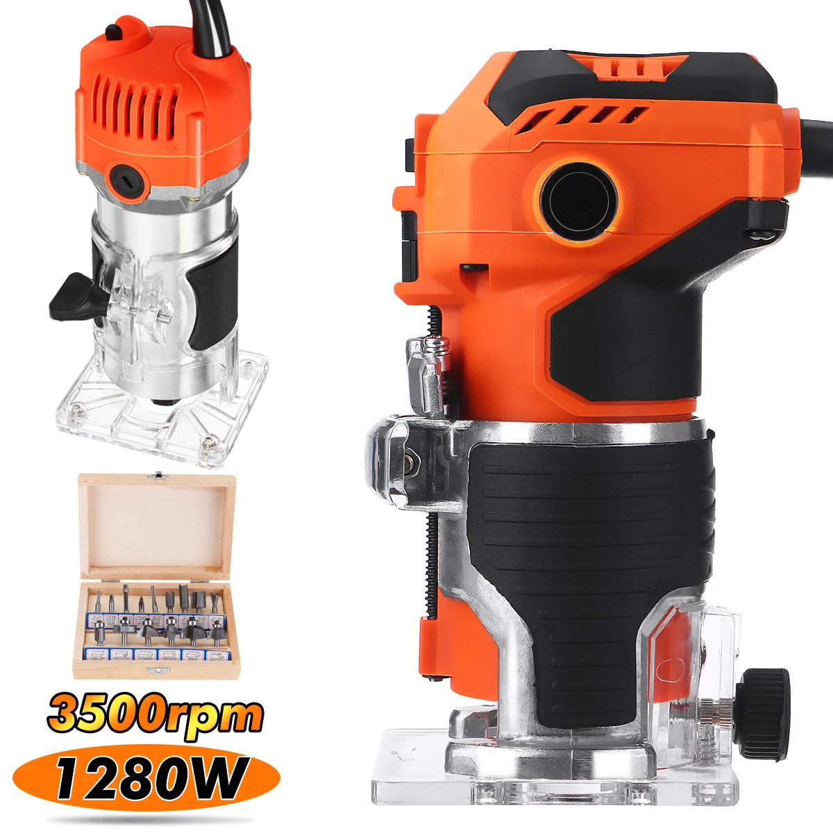 Электрический триммер для деревообработки фрезерование по дереву 1280 Вт