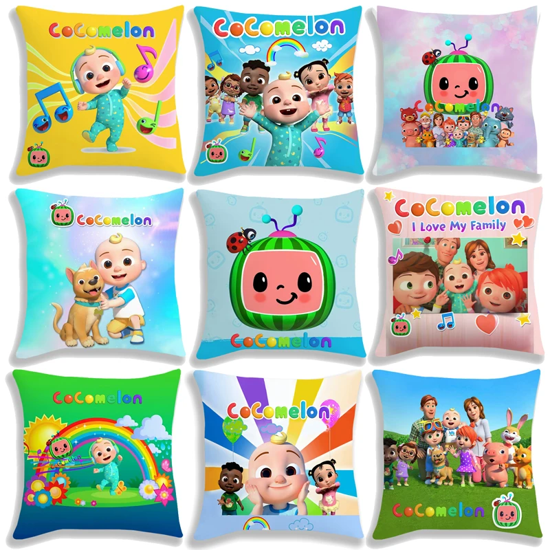 

New Arrival Children Cocomelon Pillow Case 45CM Kids Cute Cartoon Anime Toys Boys Girls Gift Pillow Inner Is Not Included
