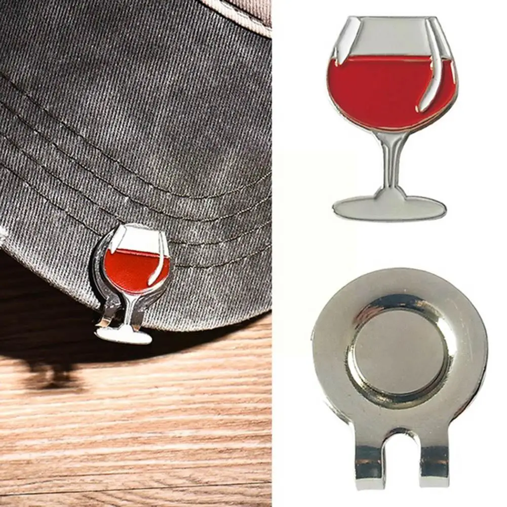 

Golf Magnetic Hat Clip Sturdy And Durable Wine Glass Shape Attraction Golf Magnetic Super Hat Golf Accessories Clip H1t5