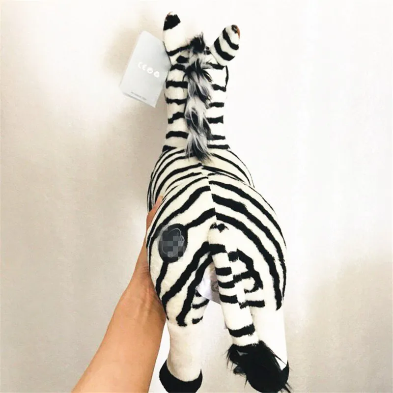 Бесплатная доставка 1 шт./лот плюшевая кукла король Зебра подарок детские игрушки