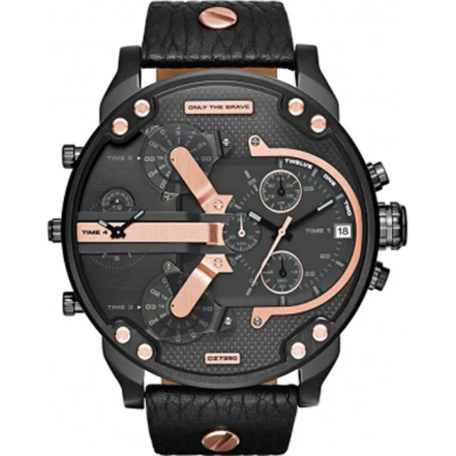 

Luxury brand dz auto date week luminous display diver watches stainless steel male wristwatch