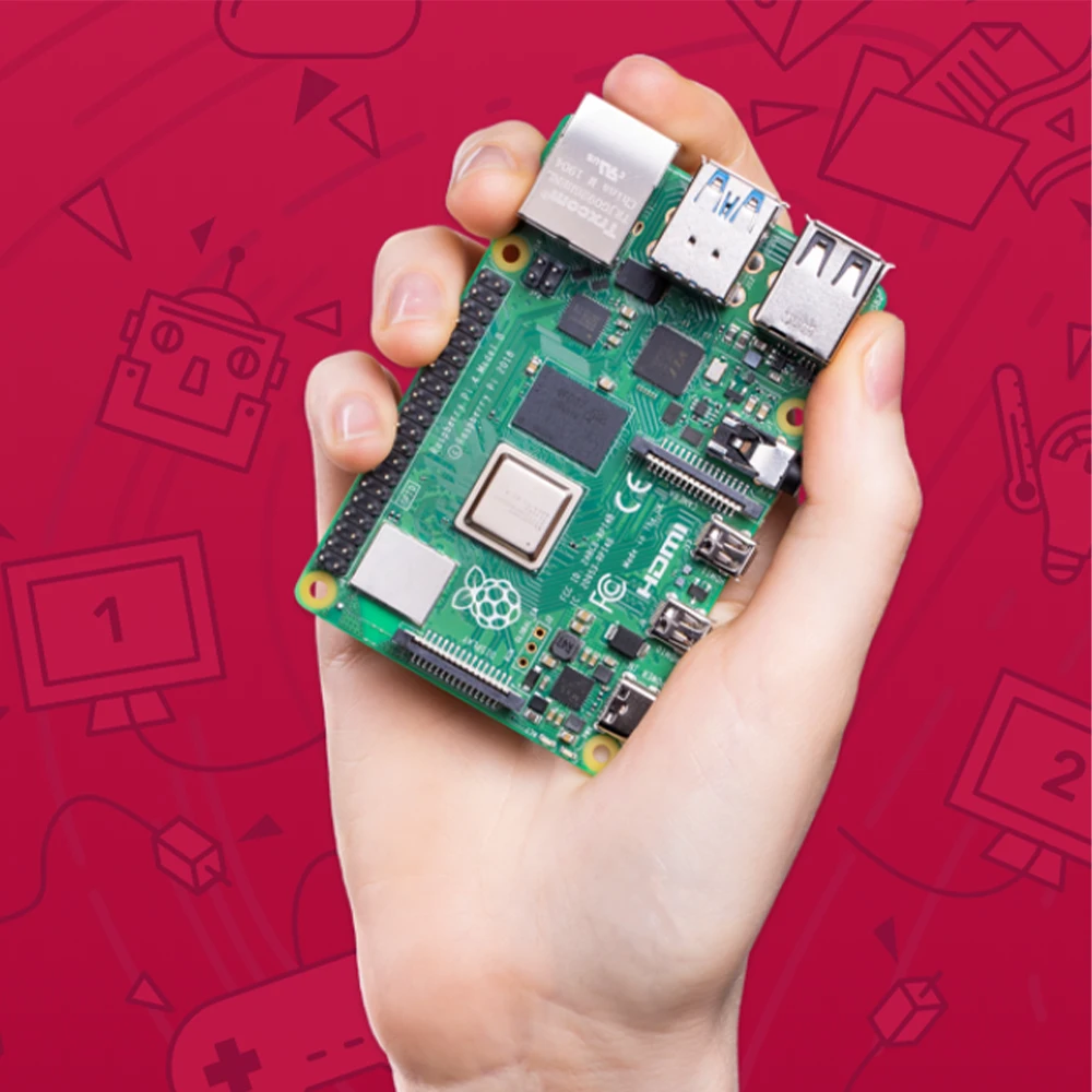 Raspberry Pi 4 Модель B с 4 Гб/1 ГБ/2 ГБ ОЗУ BCM2711 четырехъядерный процессор Cortex-A72 ARM v8 1,5 ГГц Поддержка 2,4/5,0 ГГц