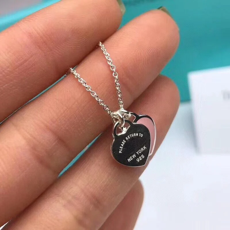 

Классическое ожерелье с двумя сердечками TTFF, модное элегантное женское ожерелье, шарм, роскошные украшения