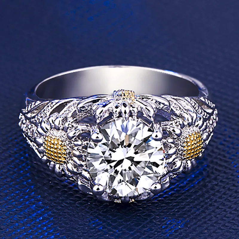 Блестящий Блеск роскошное AAA кубический цирконий Хрустальный Подсолнух