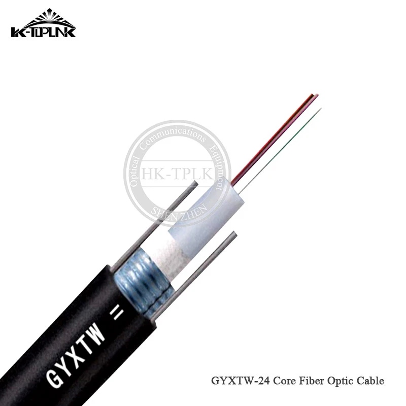 GYXTW 24 ядра 500 м/рулон черный FTTH волоконно оптический кабель используемый для улицы