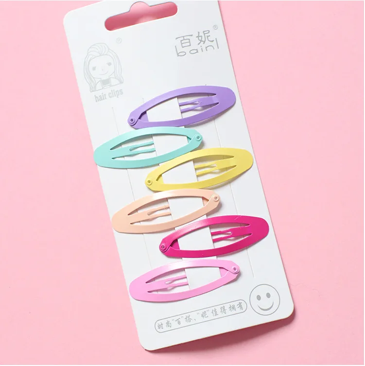 

6PCS/Set Baby Girls Solid Color Star Wave Hairpins Coloful Hair Clips Flowers Shape Clip Kids Headwear Barrettes 6 Colors Multif