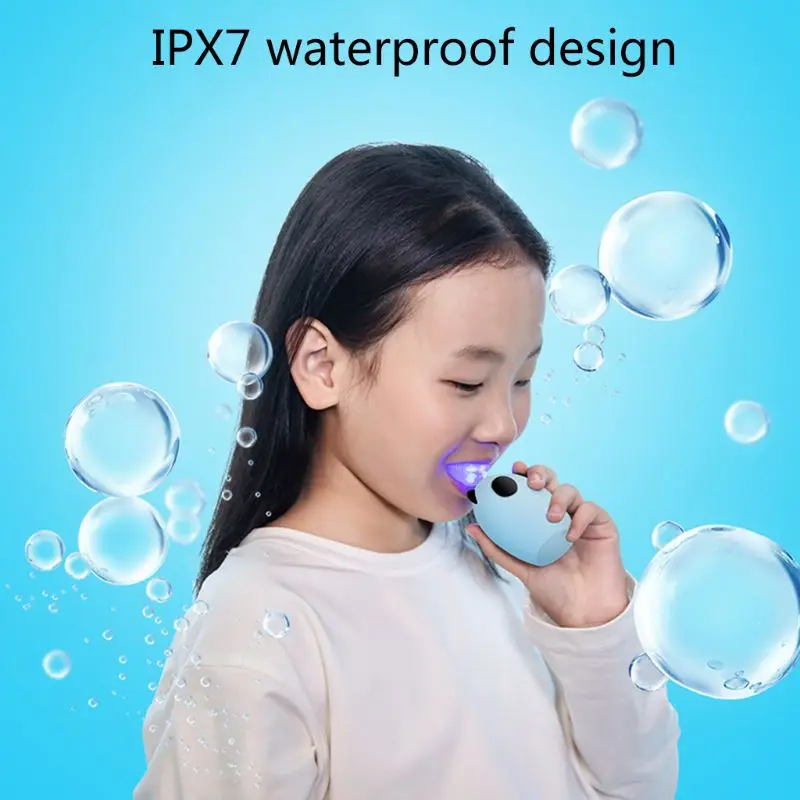 Мультяшная детская звуковая электрическая зубная щетка U образная силиконовая