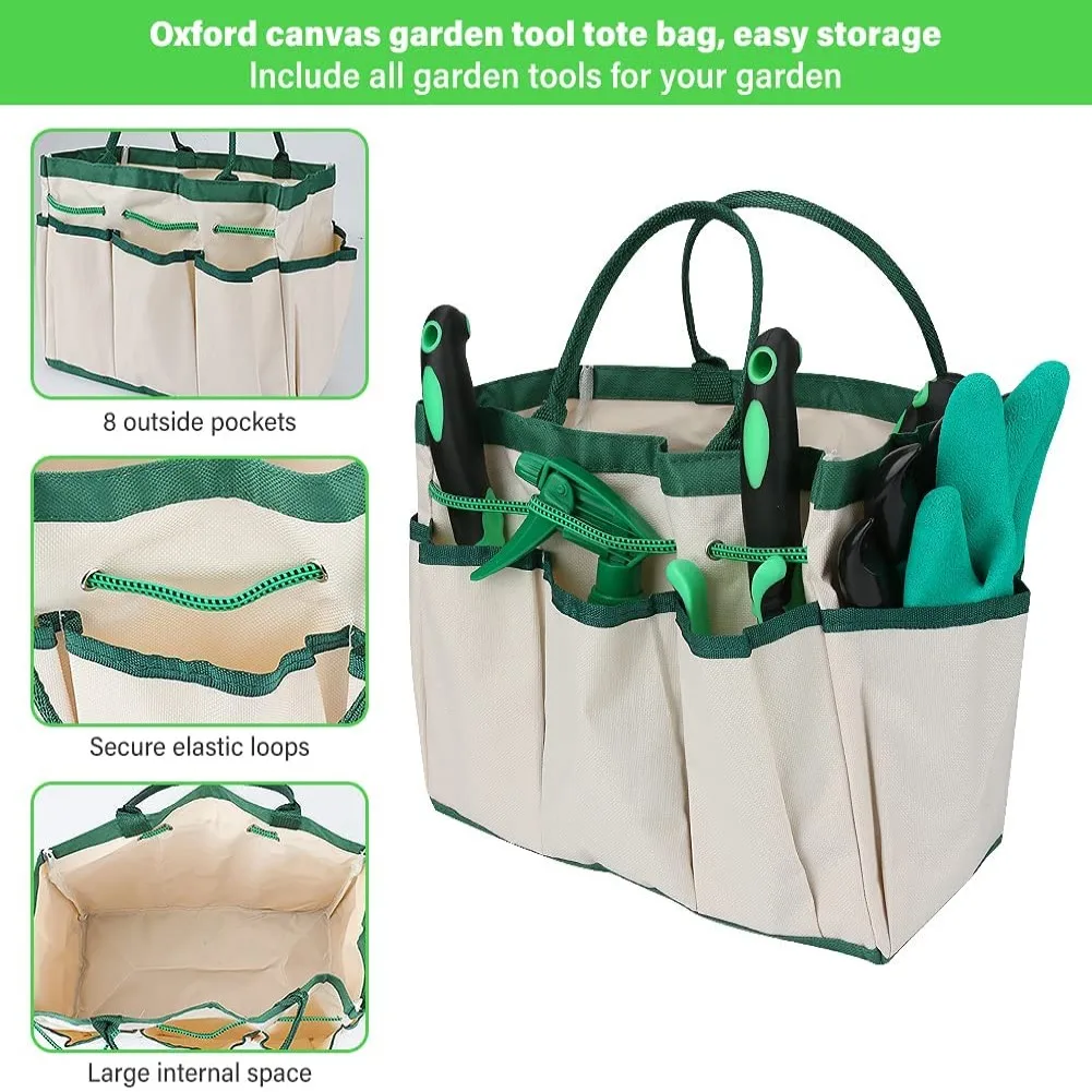 Набор ручных инструментов для сада держатель из 11 предметов алюминия с сумкой