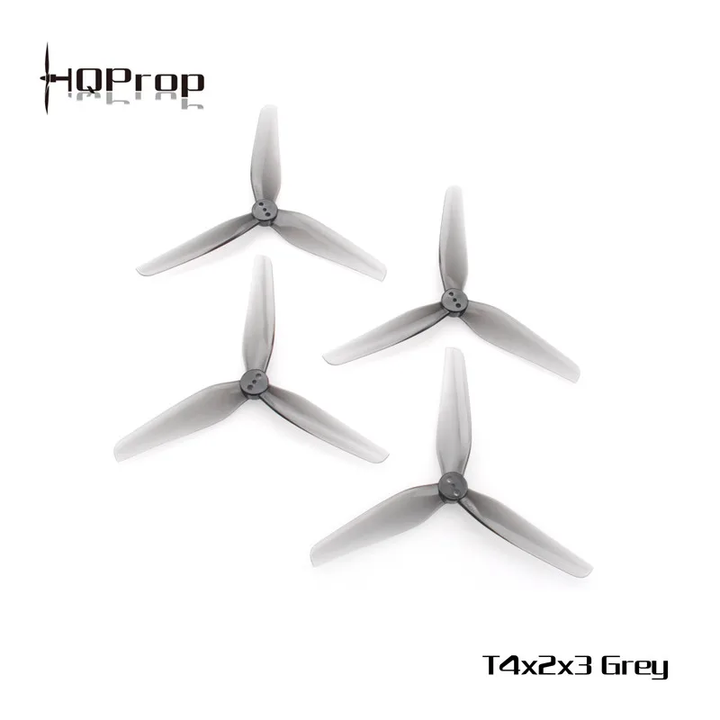 

2Pairs HQprop Durable Prop T4X2X3 4 Inch 3-Blade 2CW 2CCW Poly Carbonate Grey Propeller for FPV Racing RC Drone RC Quadcopter