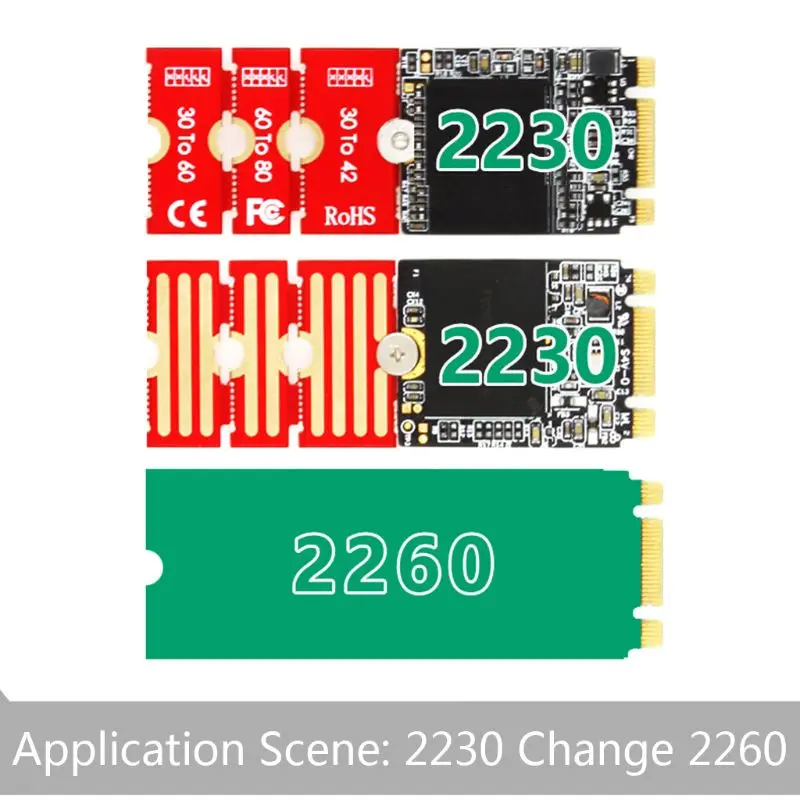 M2 M2PLUS NVME M.2 Расширенная передача 2230 2242 2260 2280 самолета изменение длинного размера