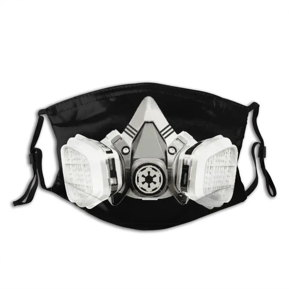 

Trooper Respirator Mask Funny Cool Cloth Mask Trooper White Mask Respirator Black And White Cool Movie Game Space Sci Fi