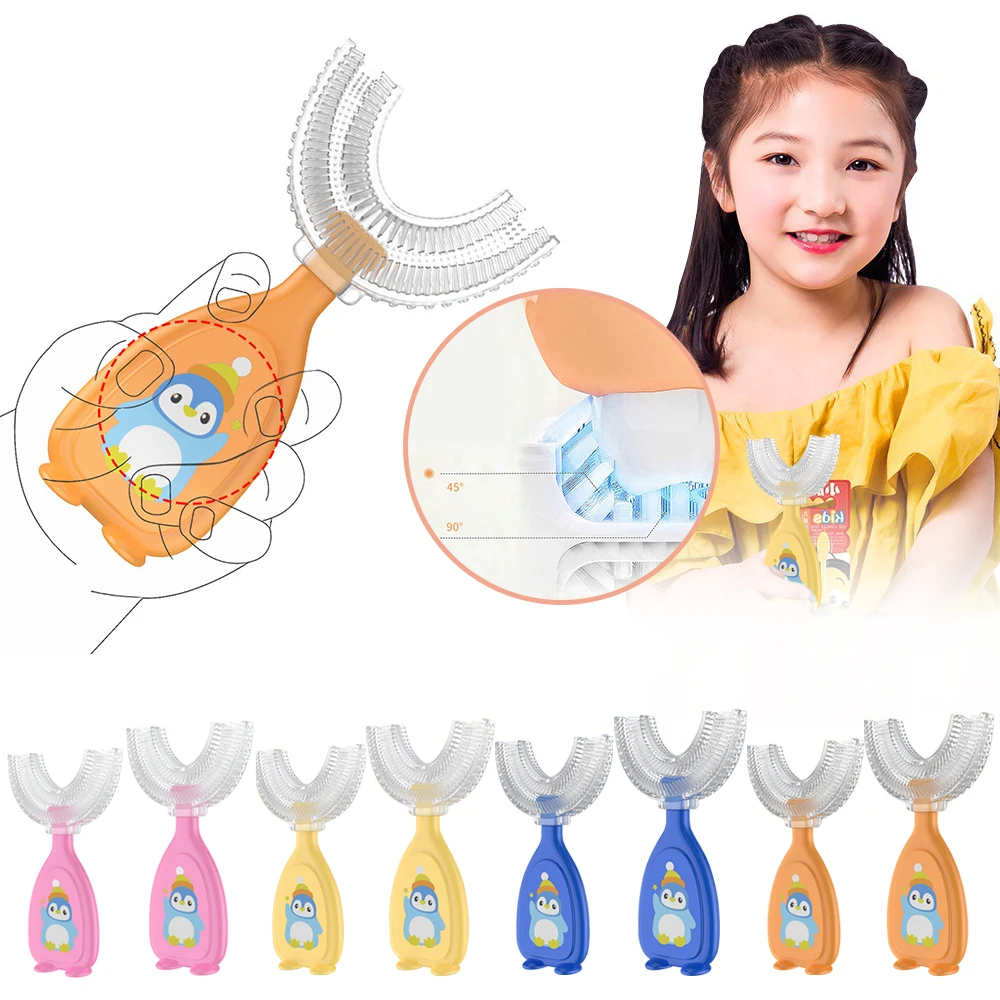

Baby Toothbrush Children's Teeth Oral Care Cleaning Brush Soft Silicone Teethers Baby Toothbrush New Born Baby Items 2-12Y