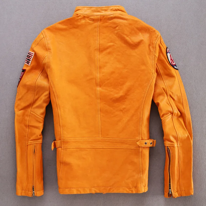 Мужской значок летной силы 2020 желтый черный овчина воротник мандарина пилот