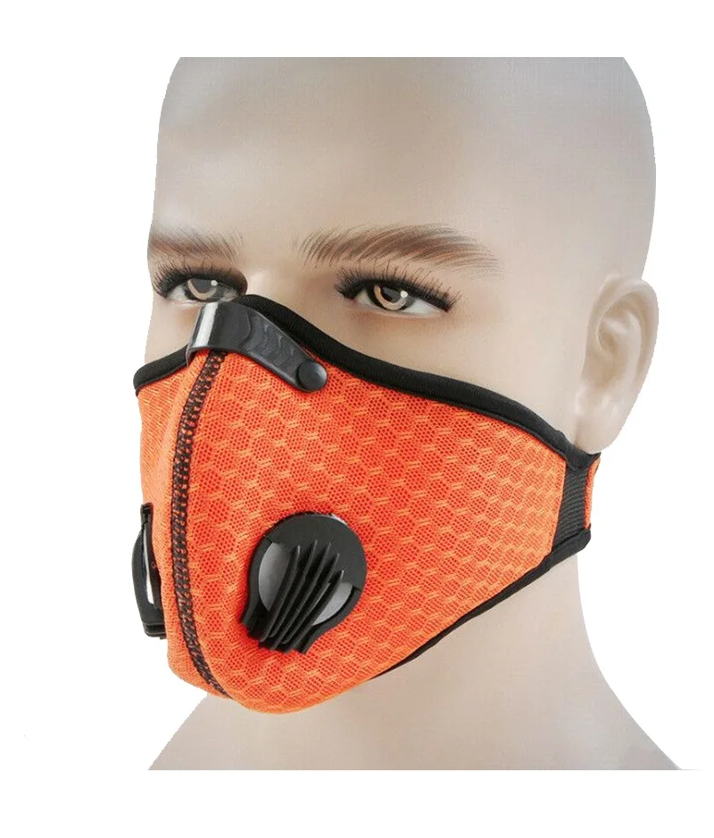 PM2.5 анти-Дымчатая унисекс маска для рта анти-загрязнения дышащая Беговая Половина лица маска для рта Анти-пыль велосипедная маска для лица