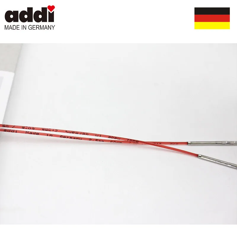Круглая спица Addi 717-7-40 см с яркими и гладкими металлическими наконечниками | Дом