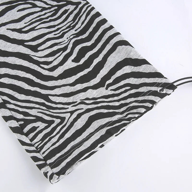 

Autumn new style street high waist loose casual striped straight leg pants trousers