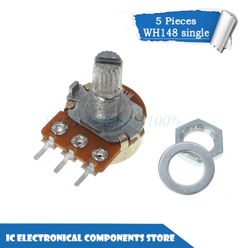 

New original 5pcs WH148 B1K B2K B5K B10K B20K B50K B100K B250K B500K B1M 3pin 15mm 1K 2K 5K 10K 20K 50K 100K 250K 500K 1M