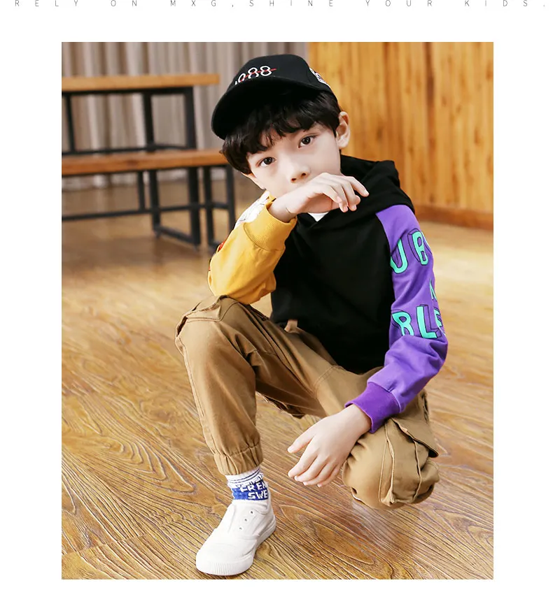 Teens Jeans for Boy Kid Solid Jean Pants Designer Kids Jean Autumn Children's Elastic Waist Denim Long Trousers