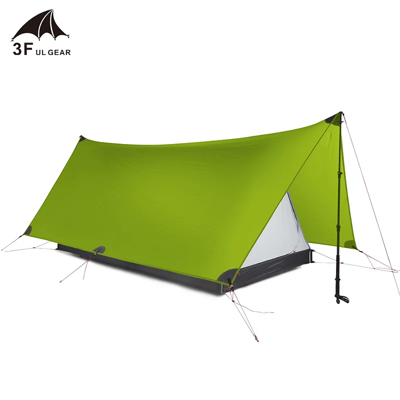Ультралегкая туристическая палатка 3F UL GEAR 20D из силикона на 2 человек для