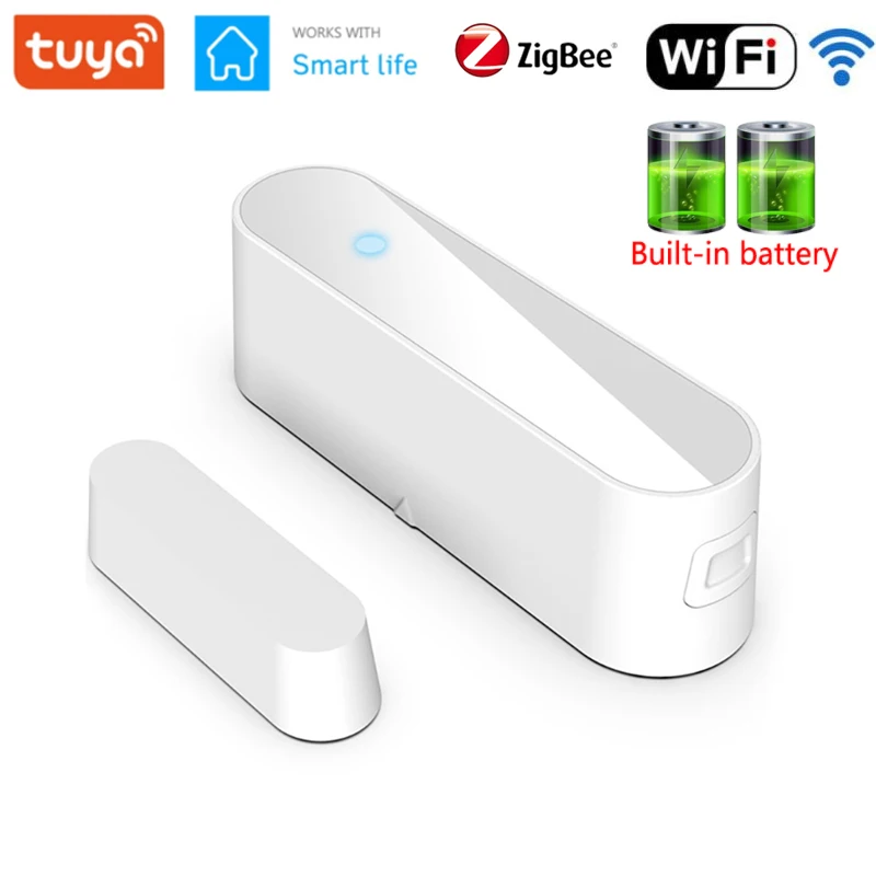 

Tuya Smart Zigbee/WiFi Door Sensor Door Open / Closed Detectors Wifi Smart Home Alarm Work With Zigbee gateway hubTuya APP