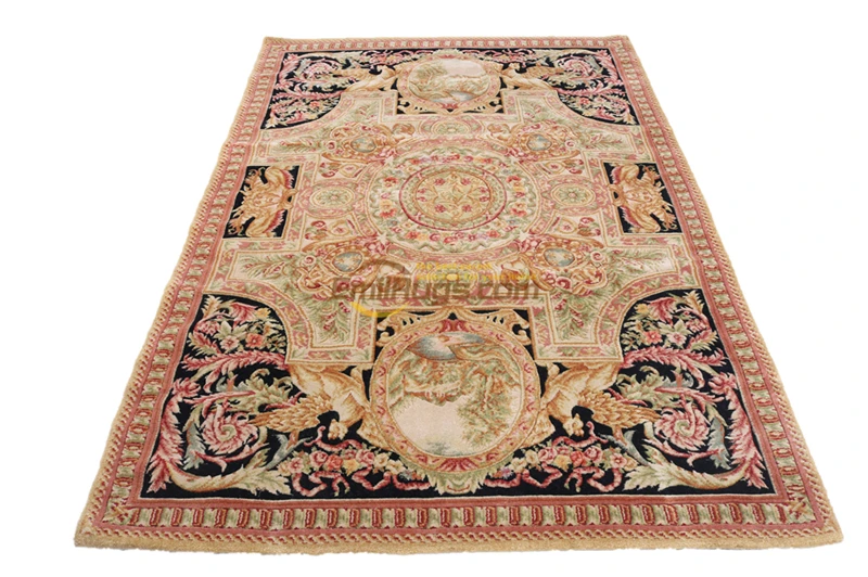 Традиционный французский ковер ручной вязки шик | Дом и сад