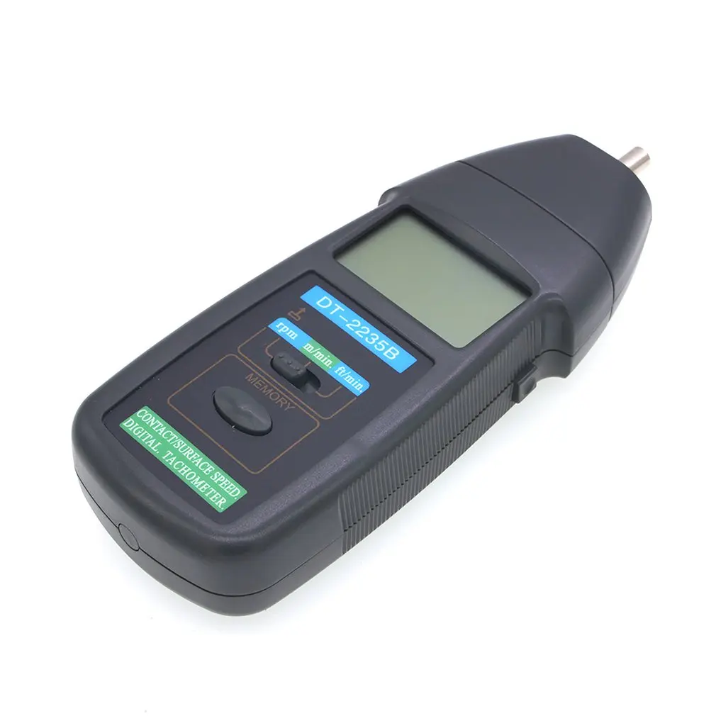 DT-2235B цифровой тахометр контакт RPM Tach тестер Датчик скорости двигателя