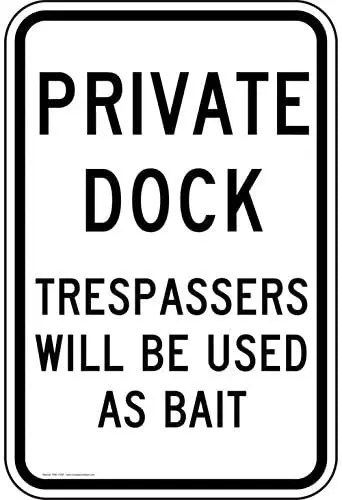 

Private Dock No Trespassing Will NOT Rust Retro Metal Tin Sign Plaque Poster Wall Decor Art Shabby Chic Gift Suitable 12x8 Inch